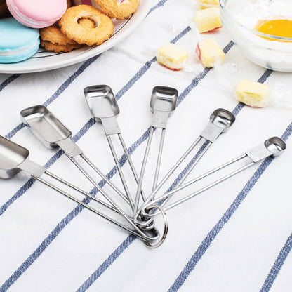 Fox Run Measuring Spoon Set, Stainless Steel, Set of 6