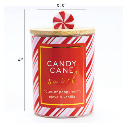 Candy Cane Swirl – 10oz Holiday Scented Gift Candle