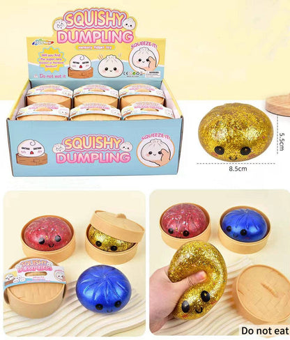 Cartoon Jumbo Mystery Squishy Dumpling Realistic Steamed Bun Stress Relief Squeeze Toy
