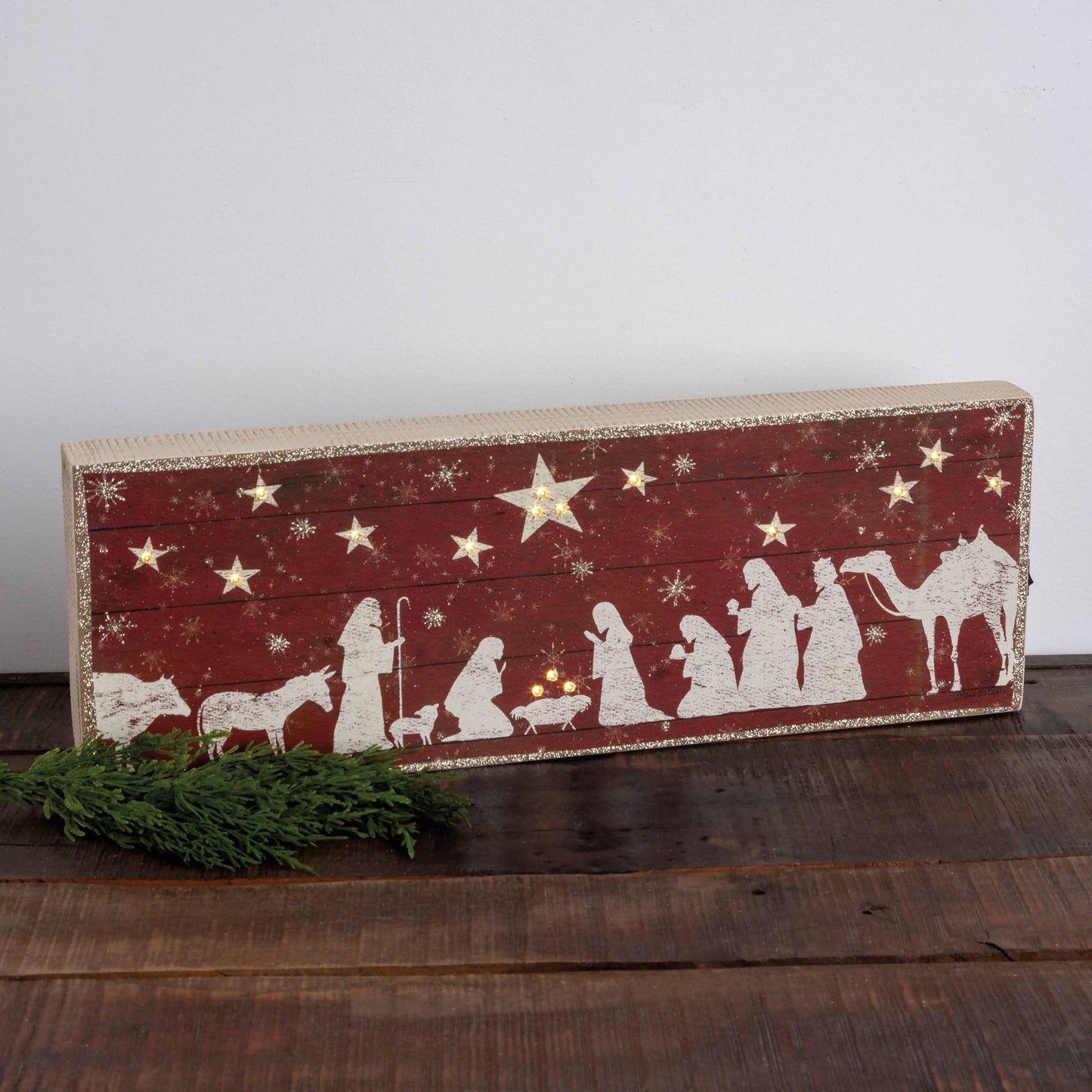 Nativity Scene Lighted Box Sign